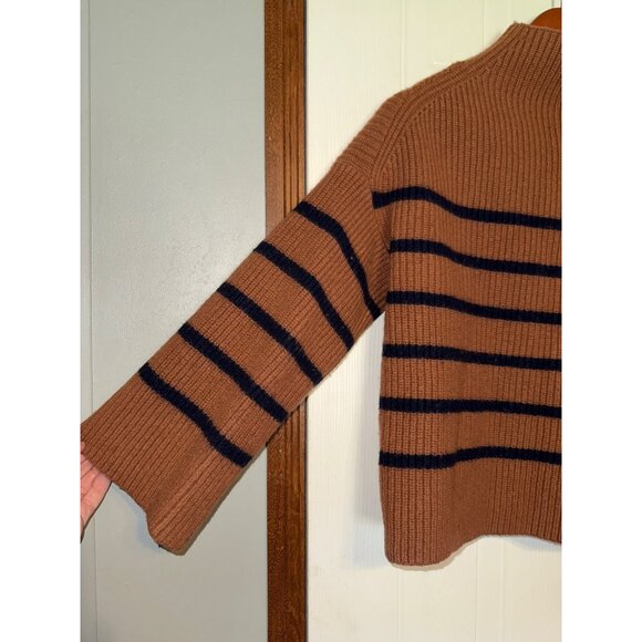A.L.C. Louise Louise Ribbed Striped 100% Merino Wool Sweater Size Small Petite - Picture 10 of 14